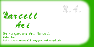 marcell ari business card